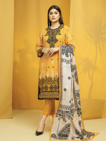 Edenrobe EWU22V1 23551 Light Orange Khayal Summer Lawn 2022 Online Shopping